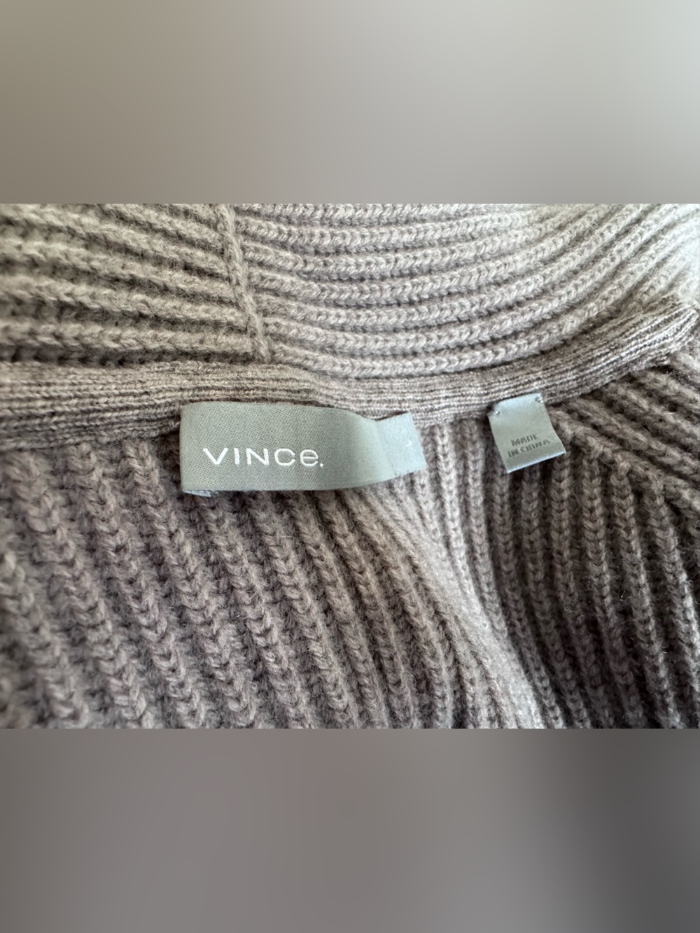 Vince Long Ribbed Open-Front Cardigan Size Large - Picture 3 of 3